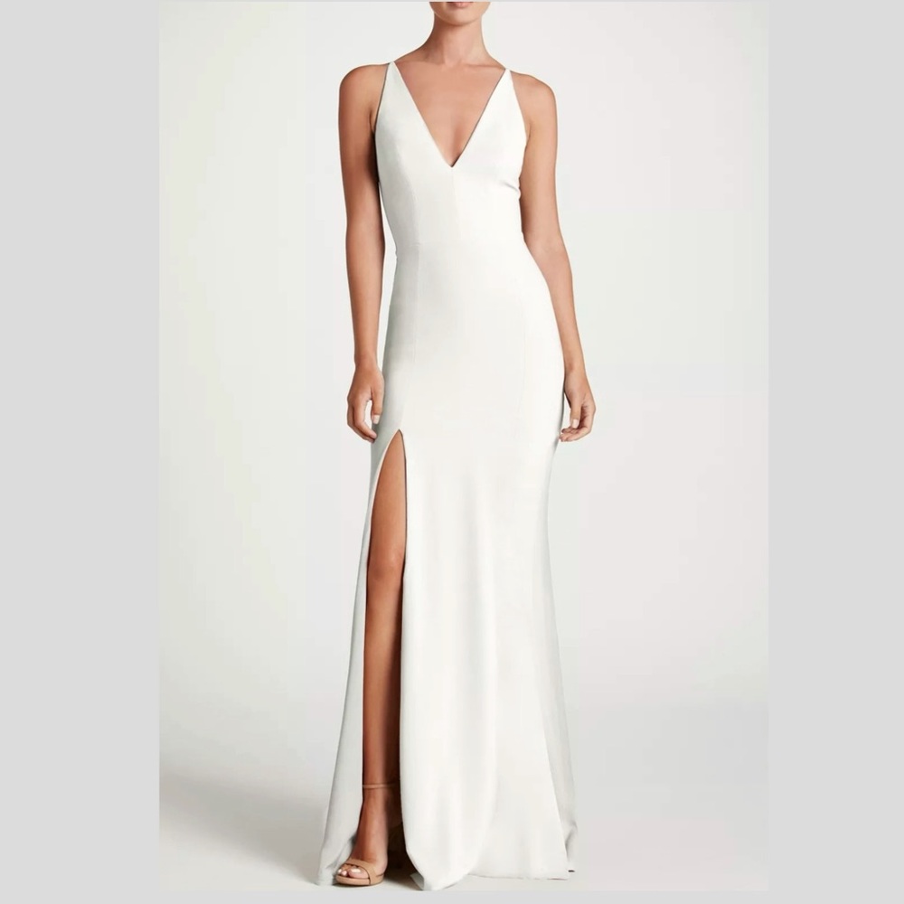 DRESS THE POPULATION White Gown NWT SZ S